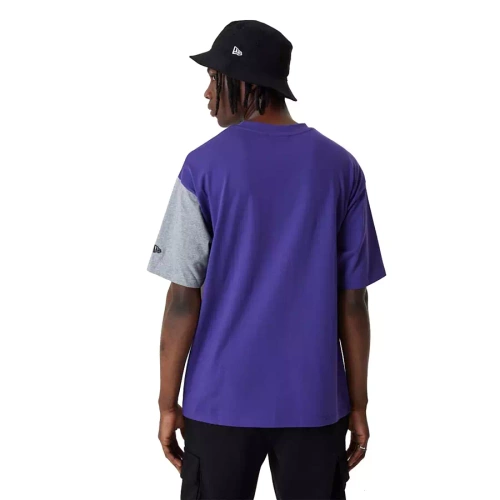 New Era koszulka męska Cut And Sew Oversized NBA Charlotte Hornets purple-white-grey