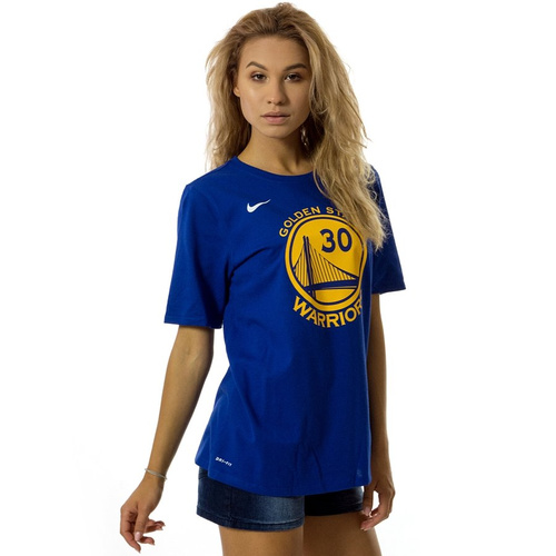Koszulka damska Nike t-shirt Icon Name & Number Golden State Warriors Steph Curry blue / yellow (EZ2B711F1-NDJ)