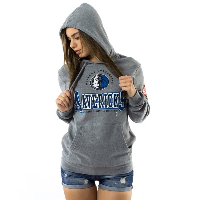 Bluza damska Mitchell and Ness hoody Technical Foul Dallas Mavericks grey heather