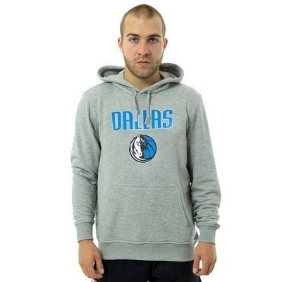 Bluza męska z kapturem New Era hoody NBA Team Logo Dallas Mavericks grey heather 