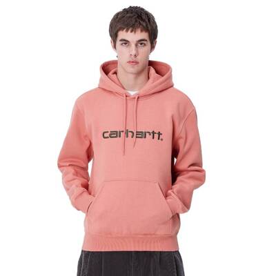 Carhartt WIP bluza męska z kapturem Hooded Carhartt Sweat dusty rose-sycamore tree.