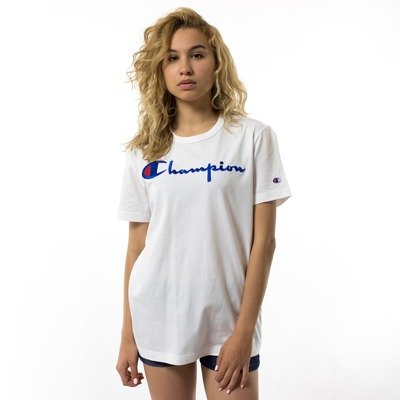 Champion Koszulka damska t-shirt Reverse Weave Emb. Script Logo Tee white (210972/WW001)