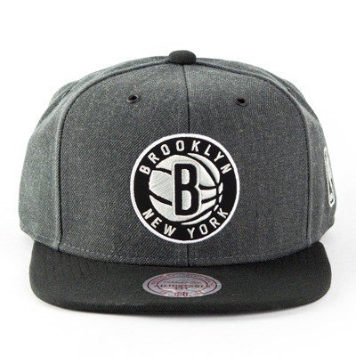 Czapka z daszkiem Mitchell and Ness snapback G3 Logo Brooklyn Nets charcoal / black 