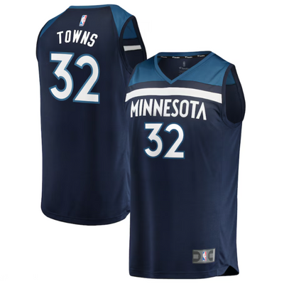 Fanatics koszulka koszykarska Replica Jersey NBA Icon Edition Minnesota Timberwolves Karl Anthony Towns navy (kolekcja młodzieżowa) 