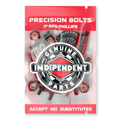 Independent Trucks montażówki do deskorolki Precision Bolts Krzyżak In black-red 1"