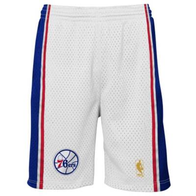 Mitchell and Ness spodenki koszykarskie Swingman Shorts Philadelphia 76ers Home 1996-97 white (kolekcja młodzieżowa)