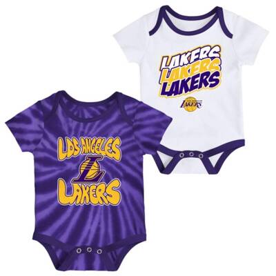 NBA Licensed body dziecięce Los Angeles Lakers Monterey Tie Dye purple / white (2pack)