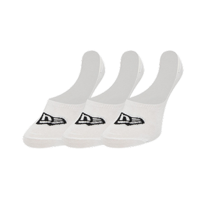 New Era Skarpety unisex Flag Invisible Socks white (3pack)
