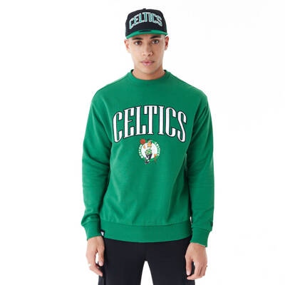New Era bluza męska Boston Celtics NBA Arch Graphic Green Oversized Crewneck green