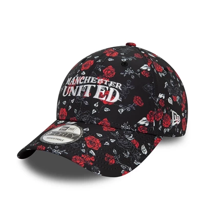 New Era czapka z daszkiem 9FORTY Strapback Floral All Over Manchester United FC black