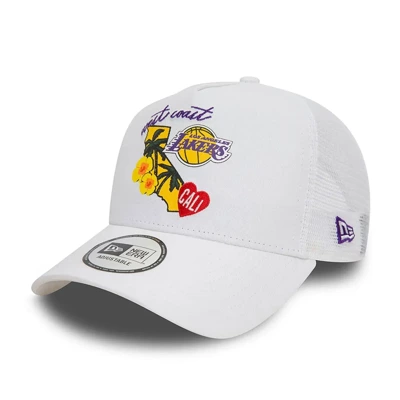 New Era czapka z daszkiem Trucker Cap Team Logo Los Angeles Lakers white