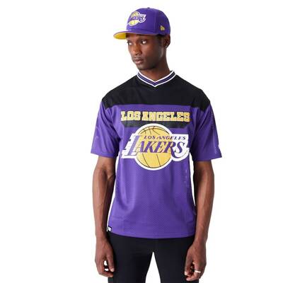 New Era koszulka męska Arch Graphic Jersey T-Shirt NBA Los Angeles Lakers purple
