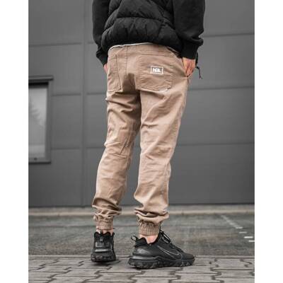 NewBadLine spodnie materiałowe męskie Jogger Icon 24 beige