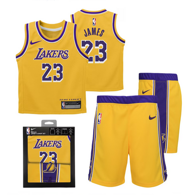 Nike zestaw dziecięcy NBA Replica Icon Jersey Box Set Los Angeles Lakers Lebron James 23 yellow (EZ2B3BC9M-LAK23)