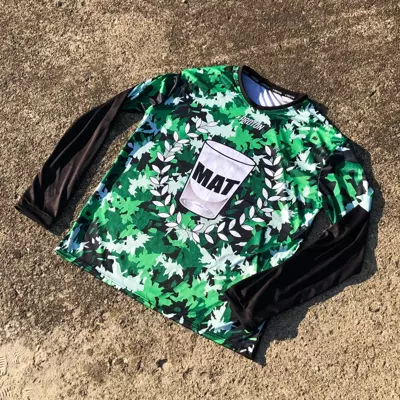 Proton x Melanżowe Akcesoria Tekstylne x MAT Wear koszulka rozgrzewkowa męska Longsleeve Bottle Camo 