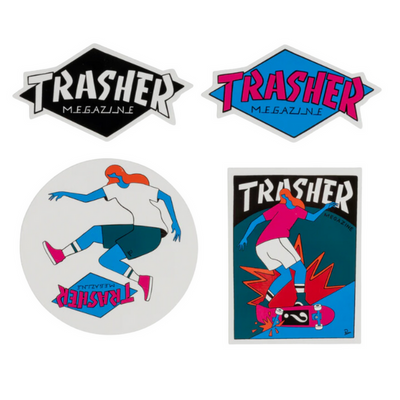 Thrasher x Parra zestaw naklejek Sticker Pack (4szt.)