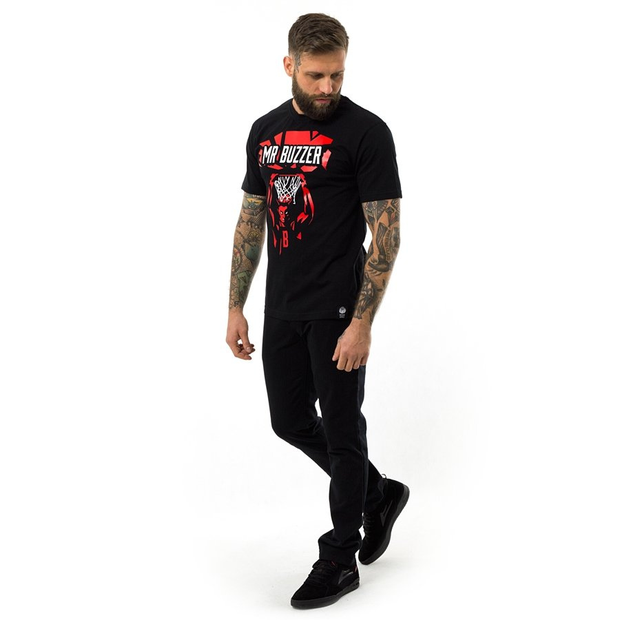 Koszulka męska Mr Buzzer x MAT Wear Dunk B black ODZIEŻ I DODATKI