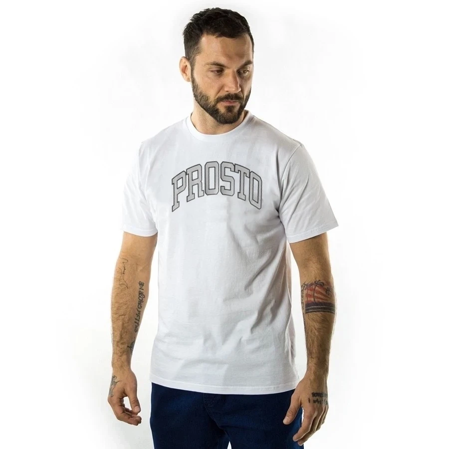 Prosto Klasyk koszulka męska Central white ODZIEŻ I DODATKI