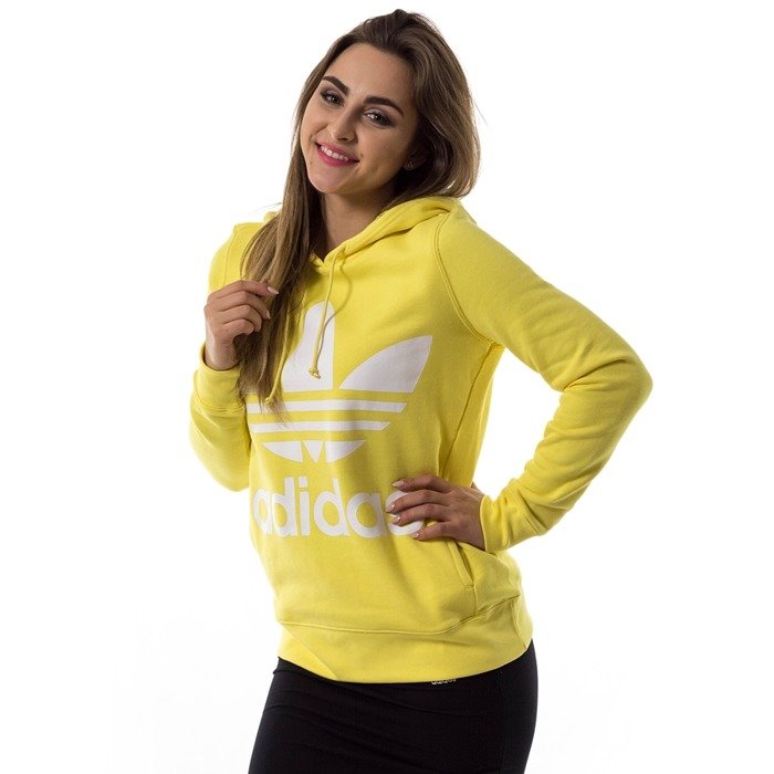 Bluza damska Adidas Originals sweatshirt Trefoil Hoodie intense lemon (CE2413) 40