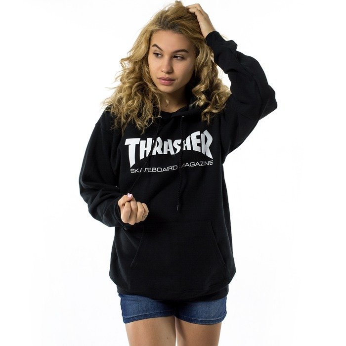 Bluza damska z kapturem Thrasher hoodie Skate Mag black N