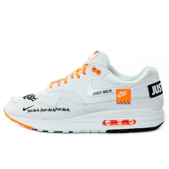 Buty Nike Air Max 1 "Just do It" LX white / black - total orange (917691-100)