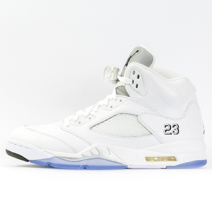 Buty damskie Jordan V Retro BG Metallic Silver - blanc / argent metallic / noir (444888-130) TM