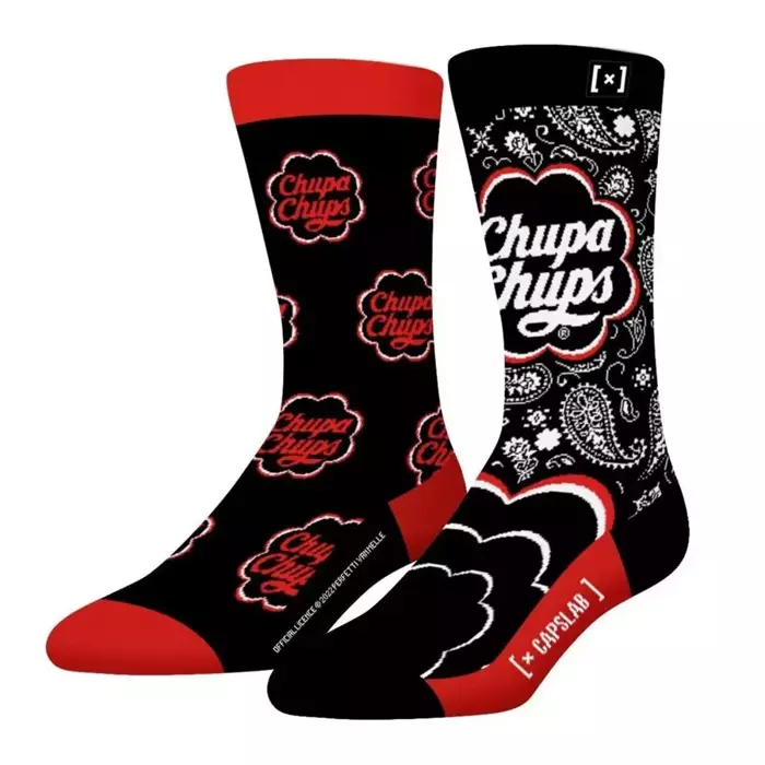 CapsLab x Chupa Chups skarpety unisex Chaussettes De Ville black / red