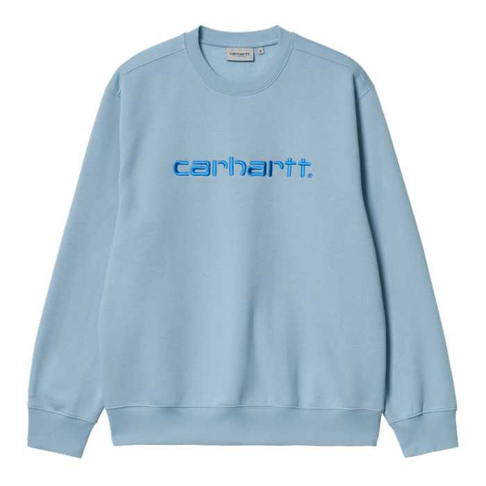 Carhartt WIP Bluza męska  crewneck Carhartt frosted blue / gulf