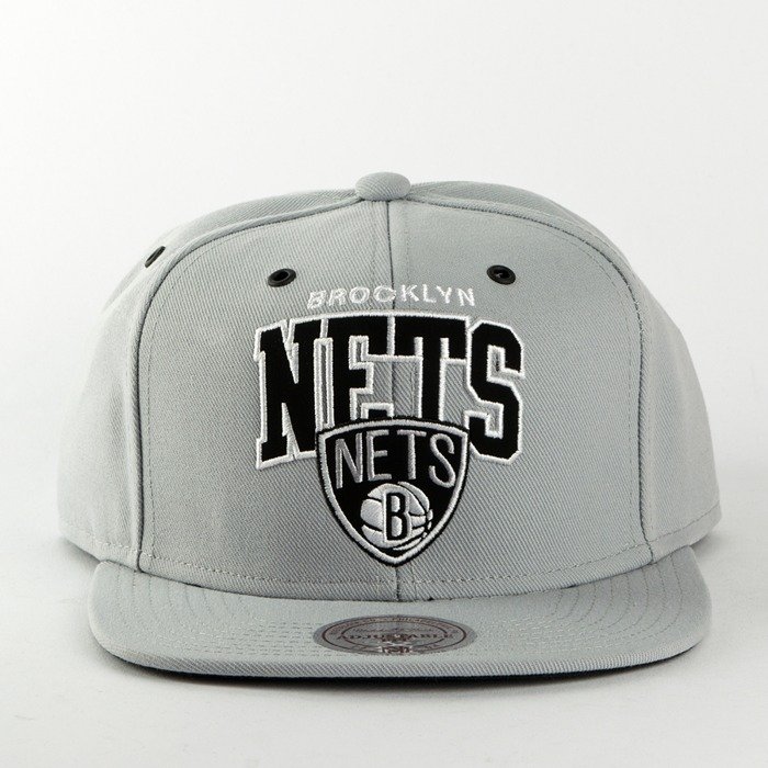 Czapka Mitchell and Ness snapback Black And White Arch Brooklyn Nets grey heather