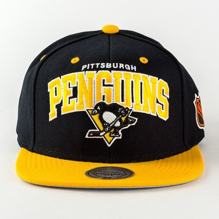 Czapka Mitchell and Ness snapback Team Arch Pittsburgh Penguins black / yellow