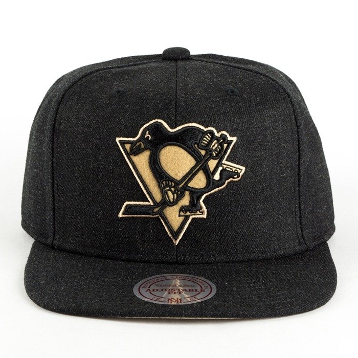 Czapka Mitchell and Ness snapback Team Heather Pittsburgh Penguins black