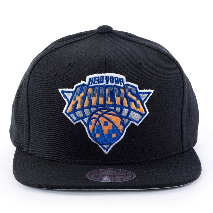 Czapka z daszkiem Mitchell and Ness snapback Easy Three Digital XL New York Knicks black