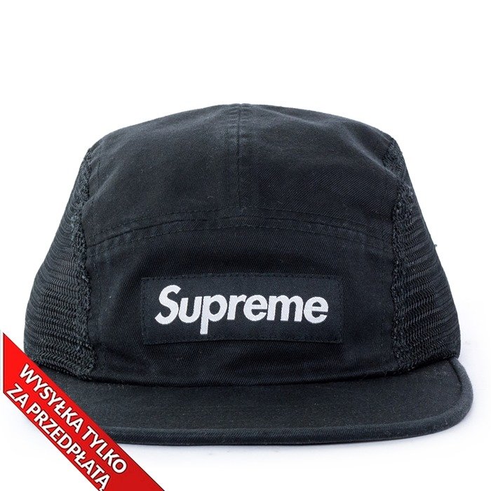 Czapka z daszkiem Supreme 5-panel Mesh Side Panel Camp Cap black TM