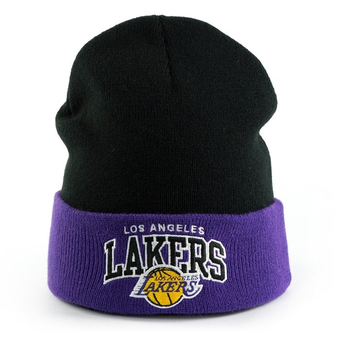 Czapka zimowa Mitchell and Ness Team Arch Cuff Los Angeles Lakers black