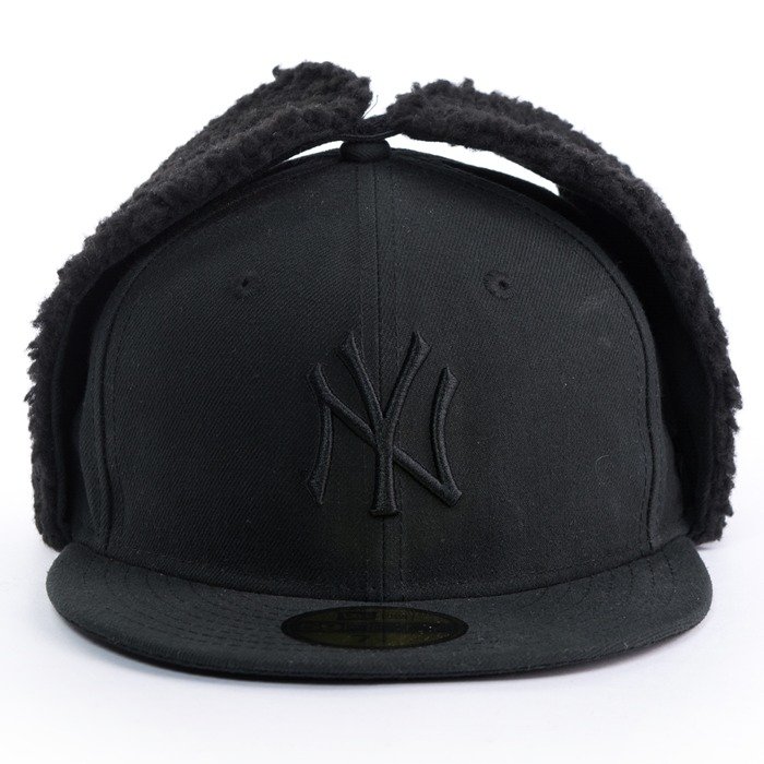 Czapka zimowa New Era Basic Dog Ear fitted New York Yankees black 59FIFTY 