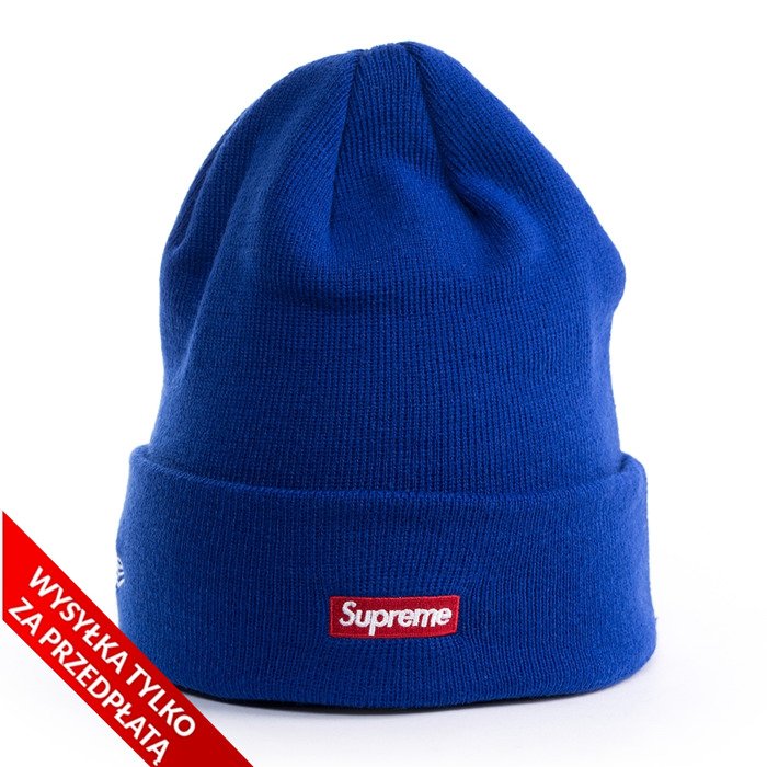 Czapka zimowa Supreme x New Era S Logo Beanie blue