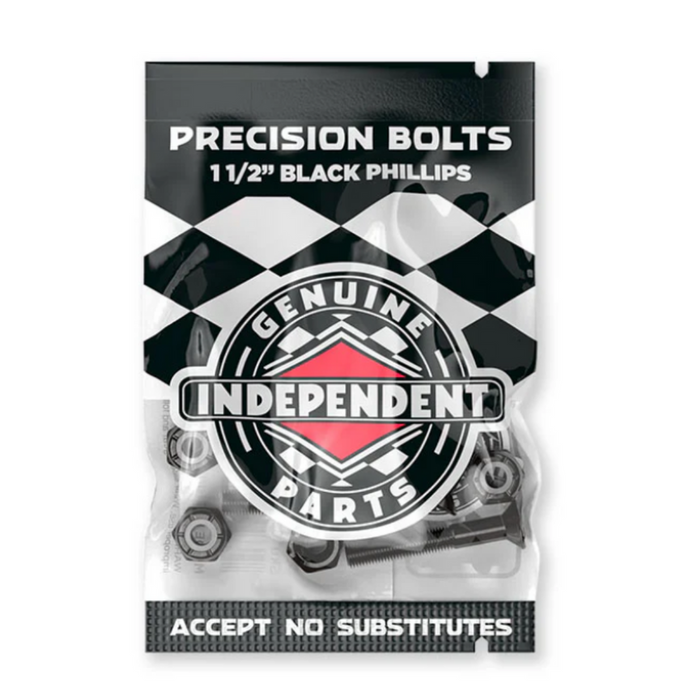 Independent Trucks montażówki do deskorolki Precision Bolts Krzyżak In black 1 1/2"