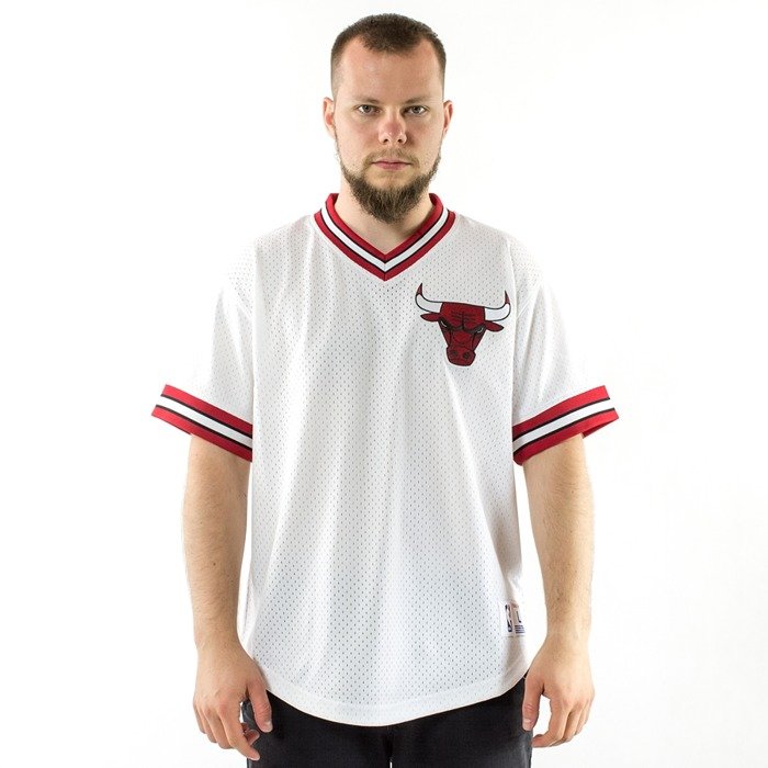 Koszulka Mitchell and Ness jersey Mesh V-Neck Chicago Bulls white