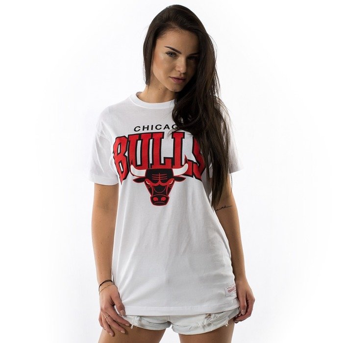 Koszulka damska Mitchell and Ness t-shirt Team Arch Chicago Bulls white