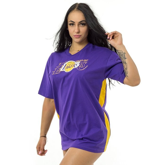 Koszulka damska New Era t-shirt NBA Oversized Fit Los Angeles Lakers purple / yellow M