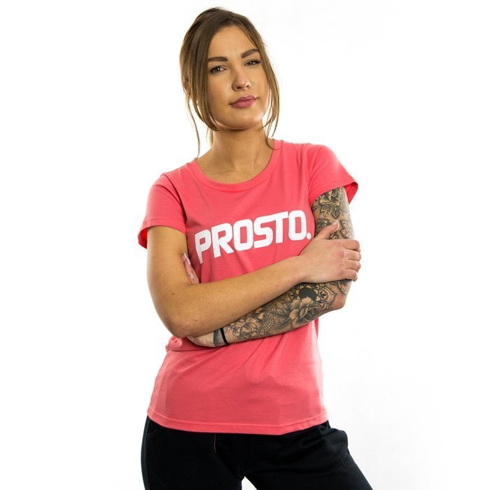 Koszulka damska Prosto Klasyk t-shirt Classic SS21 light red