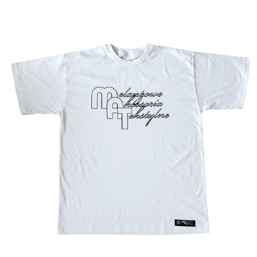 Koszulka męska Melanżowe Akcesoria Tekstylne t-shirt Basic Logo white