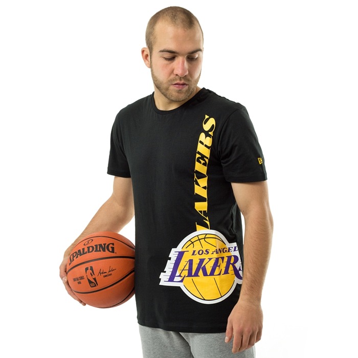 Koszulka męska New Era t-shirt NBA Team Vertical Logo Los Angeles Lakers black