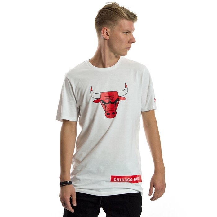 Koszulka męska New Era t-shirt Wordmark Block Chicago Bulls white