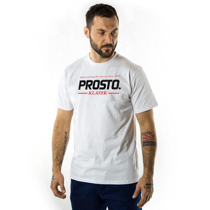 Koszulka męska Prosto Klasyk t-shirt Krack white