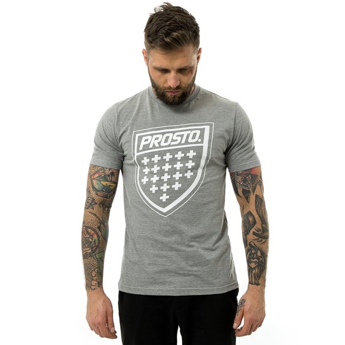 Koszulka męska Prosto Klasyk t-shirt Shield XX grey