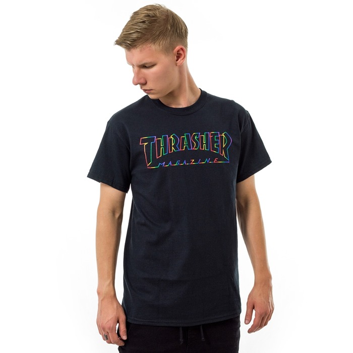 Koszulka męska Thrasher t-shirt Spectrum black N