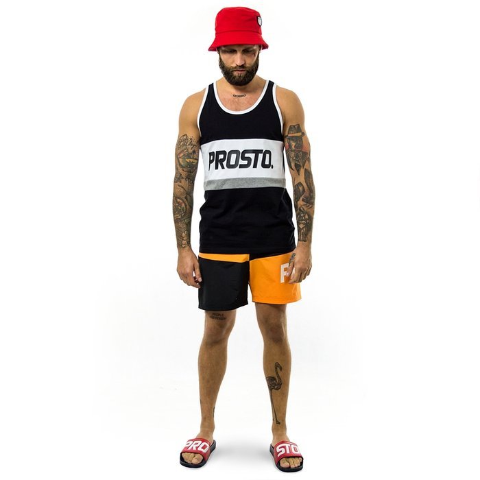 Krótkie spodnie Prosto Klasyk shorts Ches black / orange
