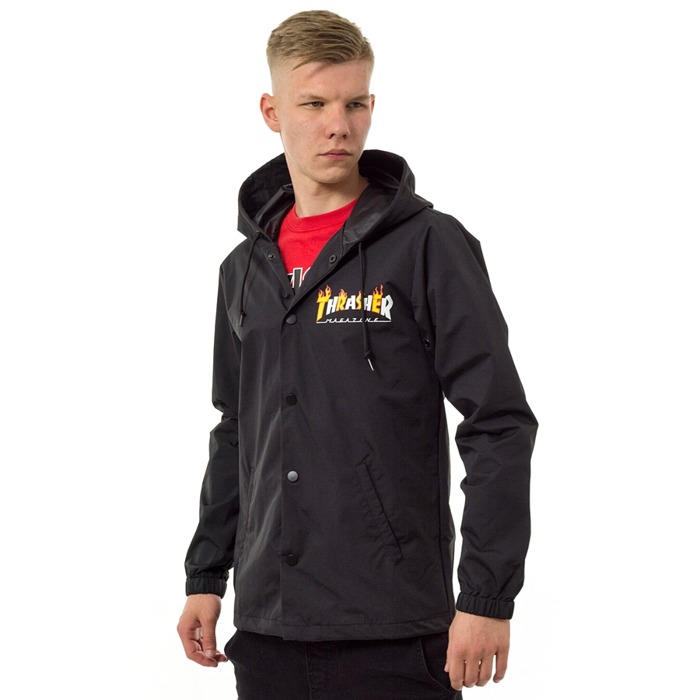 Kurtka męska Thrasher jacket Flame Mag black N