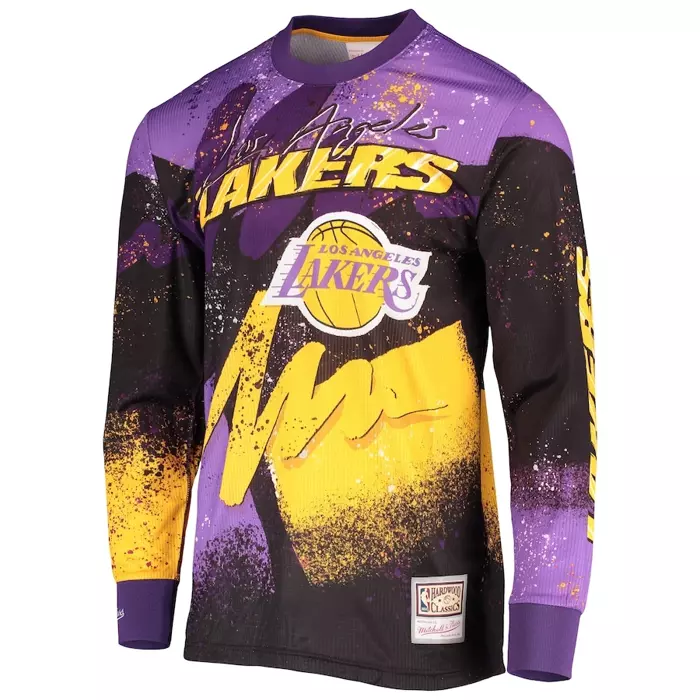 Mitchell & Ness longsleeve Hyper Hoops Moto Los Angeles Lakers purple / yellow / black